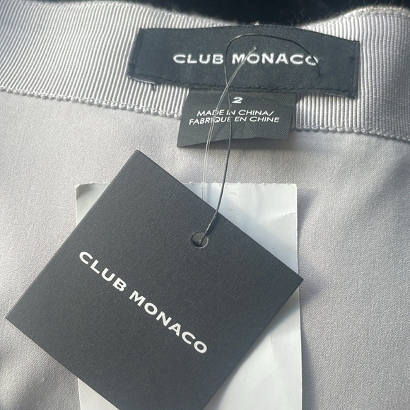 Club Monaco Skirt Soft Metallic Silver BNWT - Picture 6 of 11
